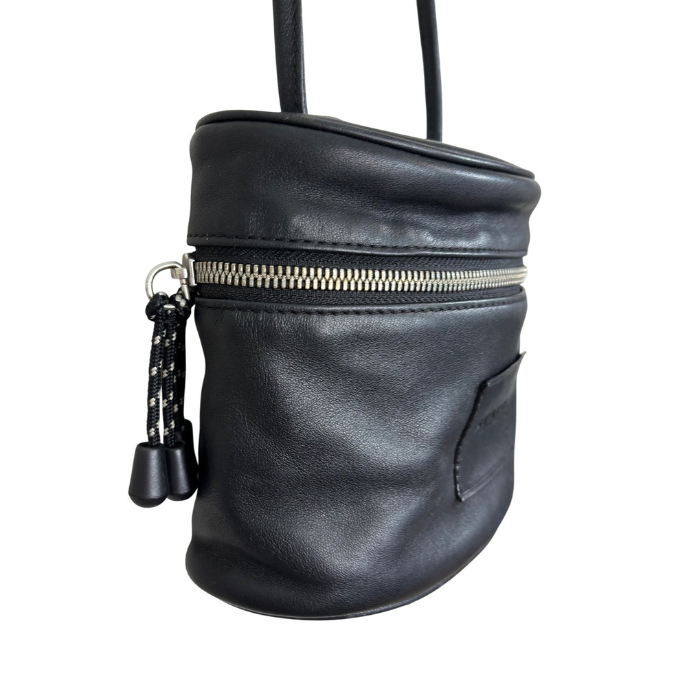 STATE Bags Black Leather Crossbody Bag Cylindrical Zip Mini Bag Autumn